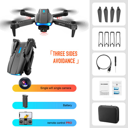 4K Dual Camera Remote Control Three-sided Drone